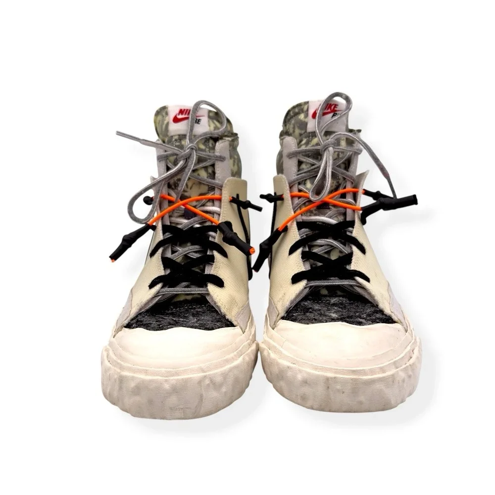 Nike Blazer Mid READYMADE White Camo Mid Top Sneakers CZ3589-100 Men's Size 10